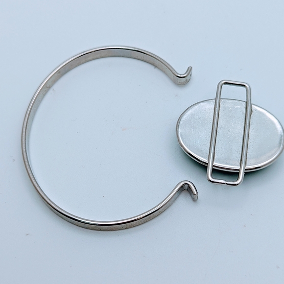 Silver Plated Turquoise Bracelet - Picture 3 of 6